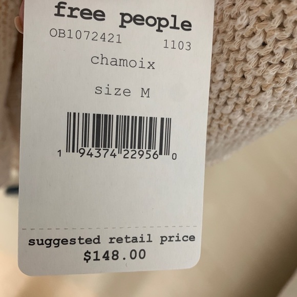 Free people Bright lights v neck sweater NWT chamoix - Picture 8 of 10